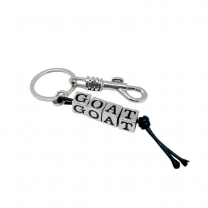 Customized Name-Metal Letter Key Chain with Leather String