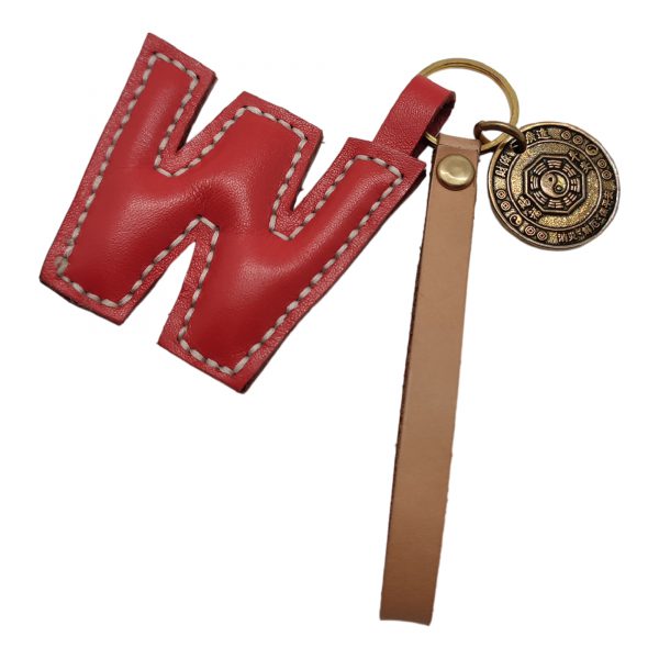 時尚真皮牛皮生肖字母鎖匙扣 Stylish Genuine Leather Zodiac Animal Keychain with Initial